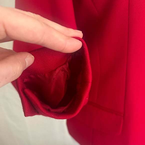 Gianni Sport suit jacket blazer garnet red lined size 4 100% wool button-front - Picture 13 of 16